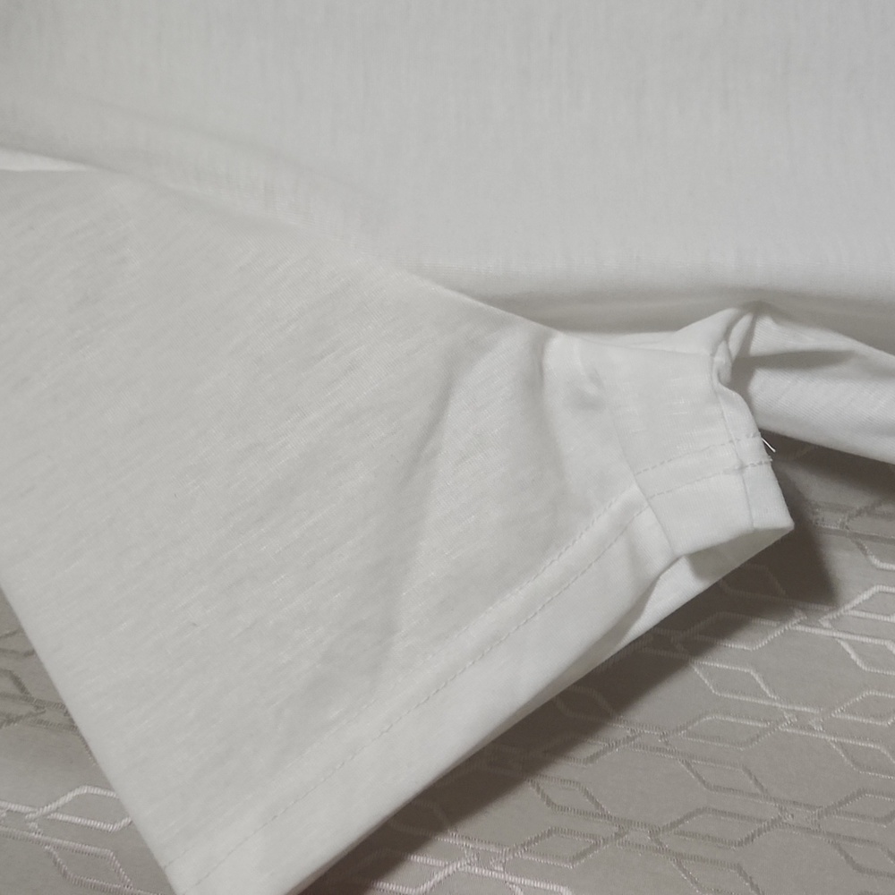 Women's White V-Neck Faith Tee Shirt - Picture 4 of 10